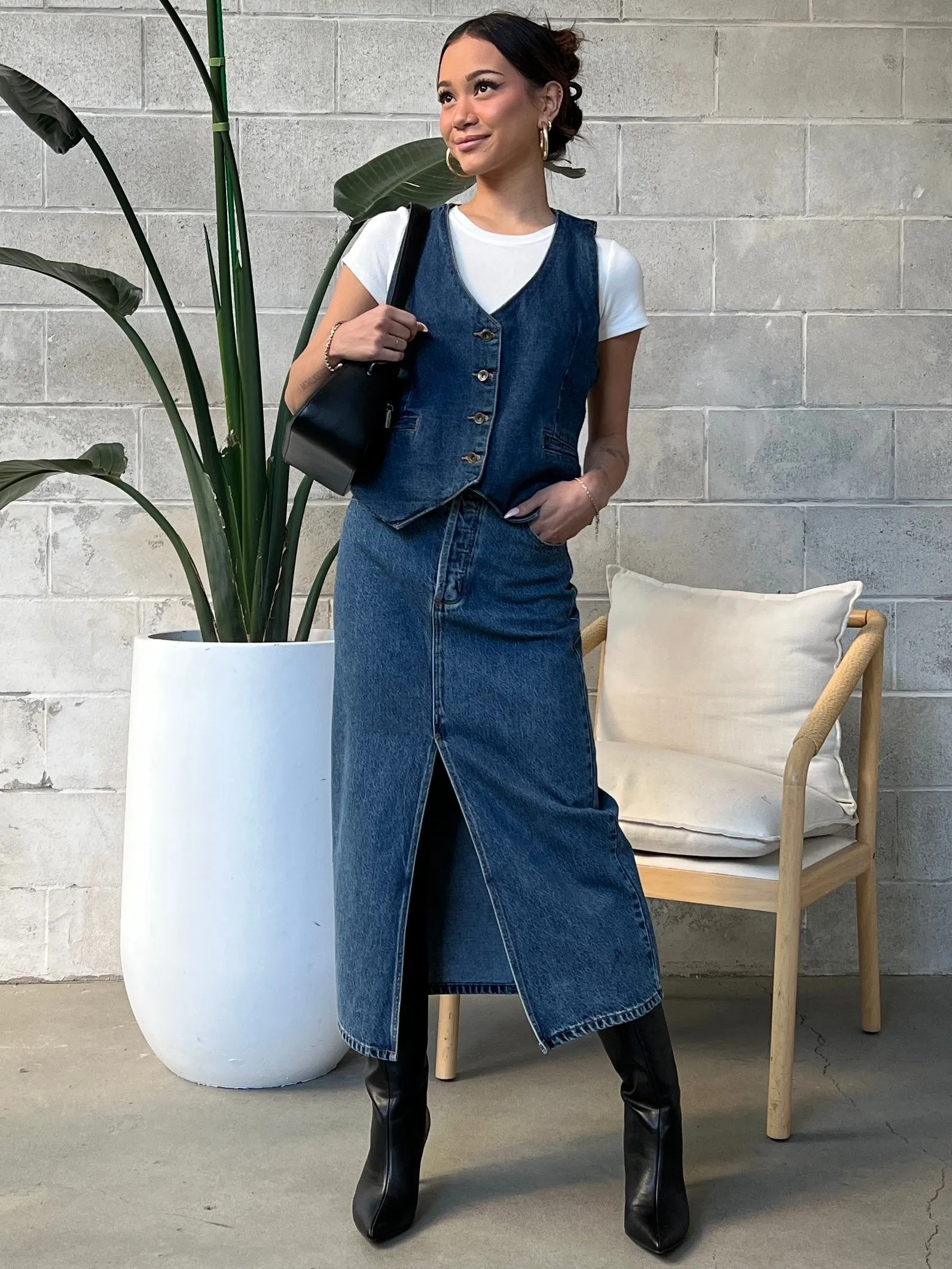 27 Cassidy Structured Denim Vest