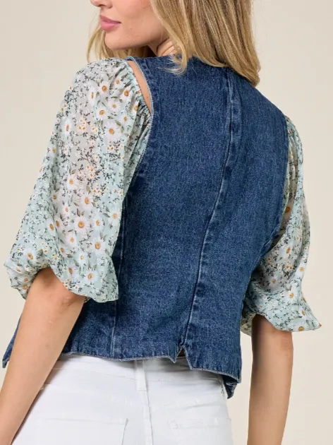 27 Cassidy Structured Denim Vest