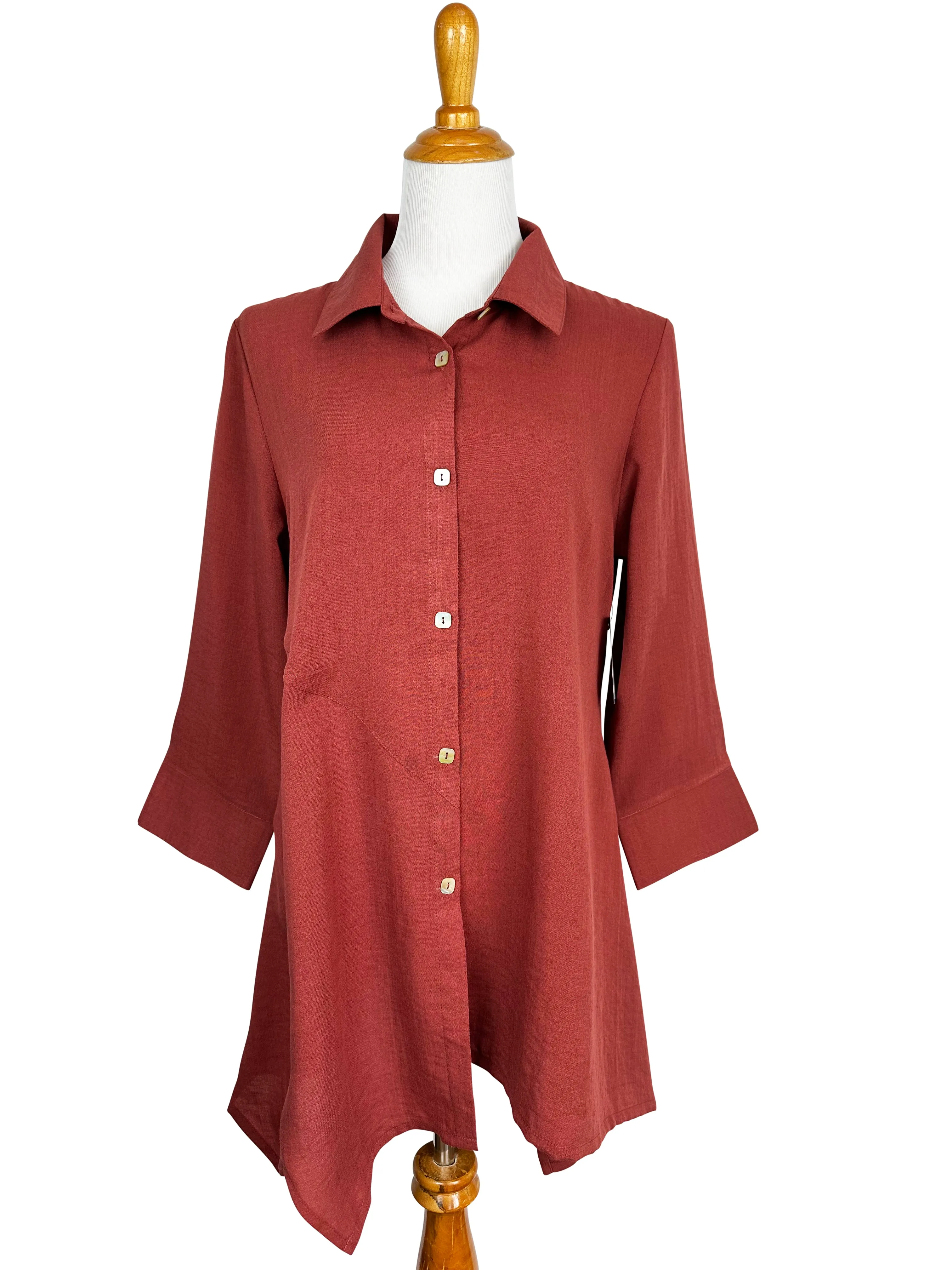 AA209 - Asymmetric Panels Linen Tunic