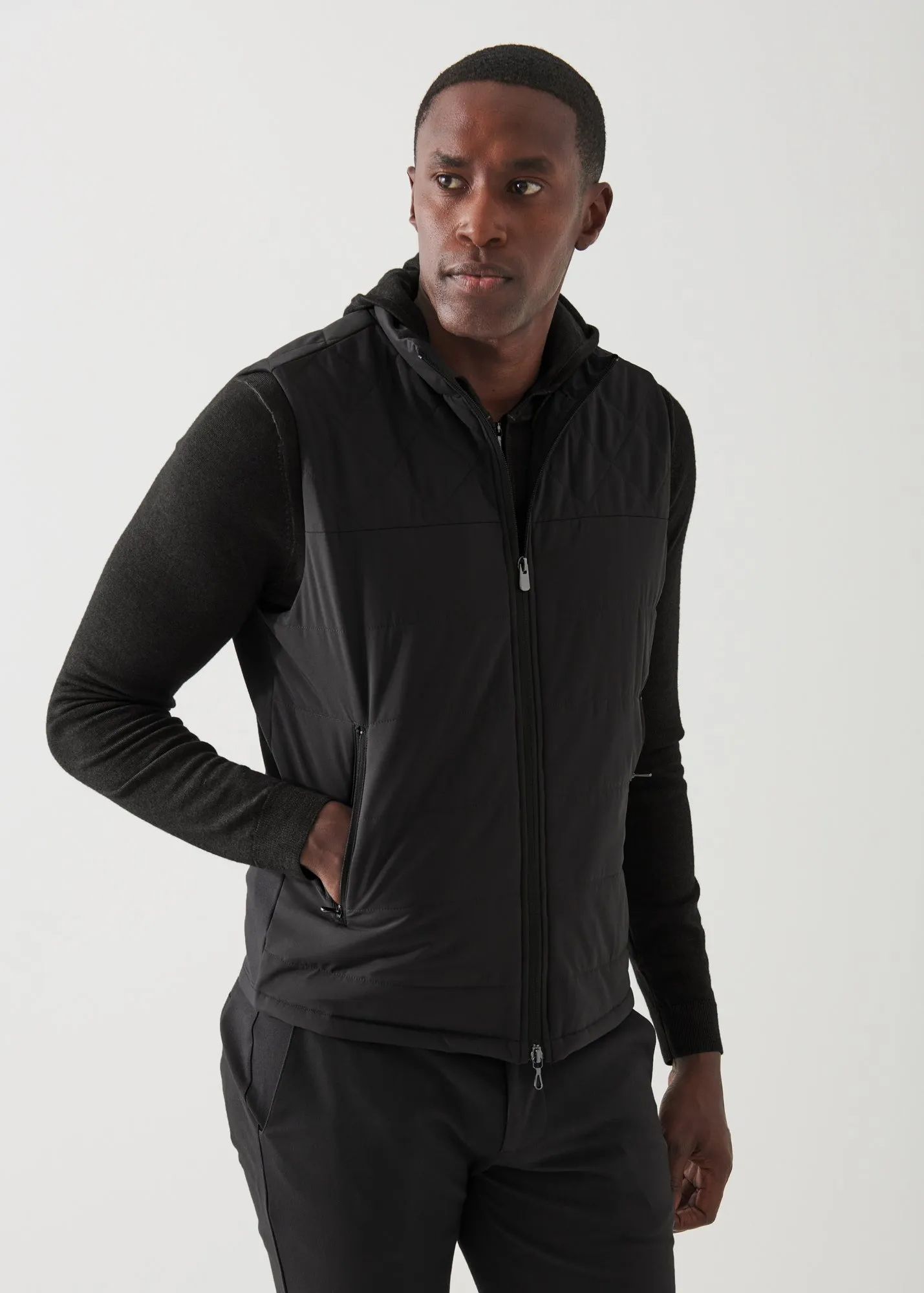 ACTIVE MIX-MEDIA QUILTED VEST