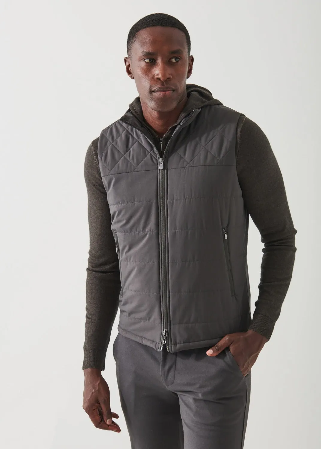 ACTIVE MIX-MEDIA QUILTED VEST