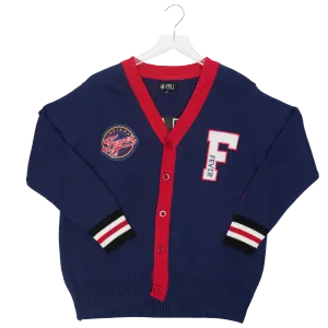 Adult Indiana Fever Letterman Cardigan in Navy by FISLL