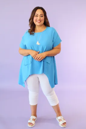 Aoife Tunic Blouse in Blue