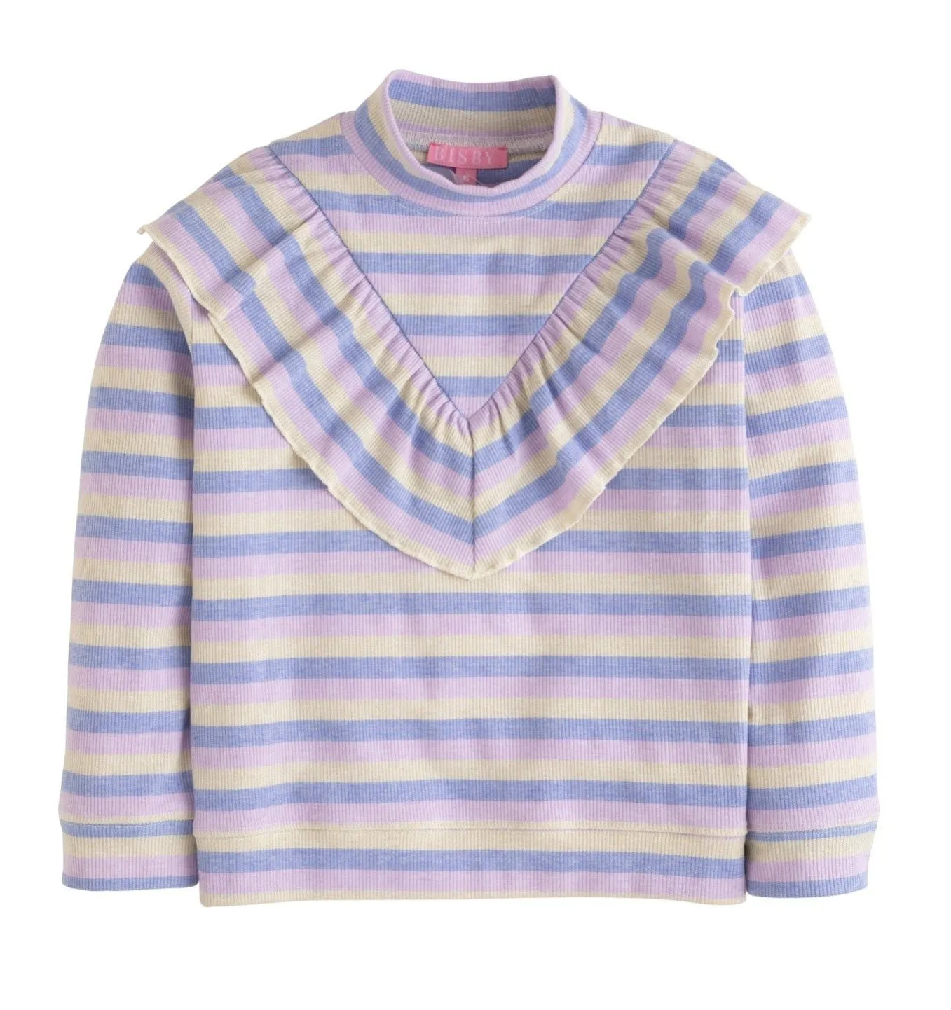 Aspen Turtleneck- Lilac Sparkle Stripe