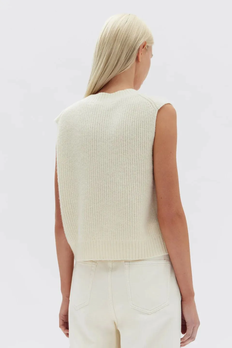 Assembly Label Nova Knit Vest - Cream