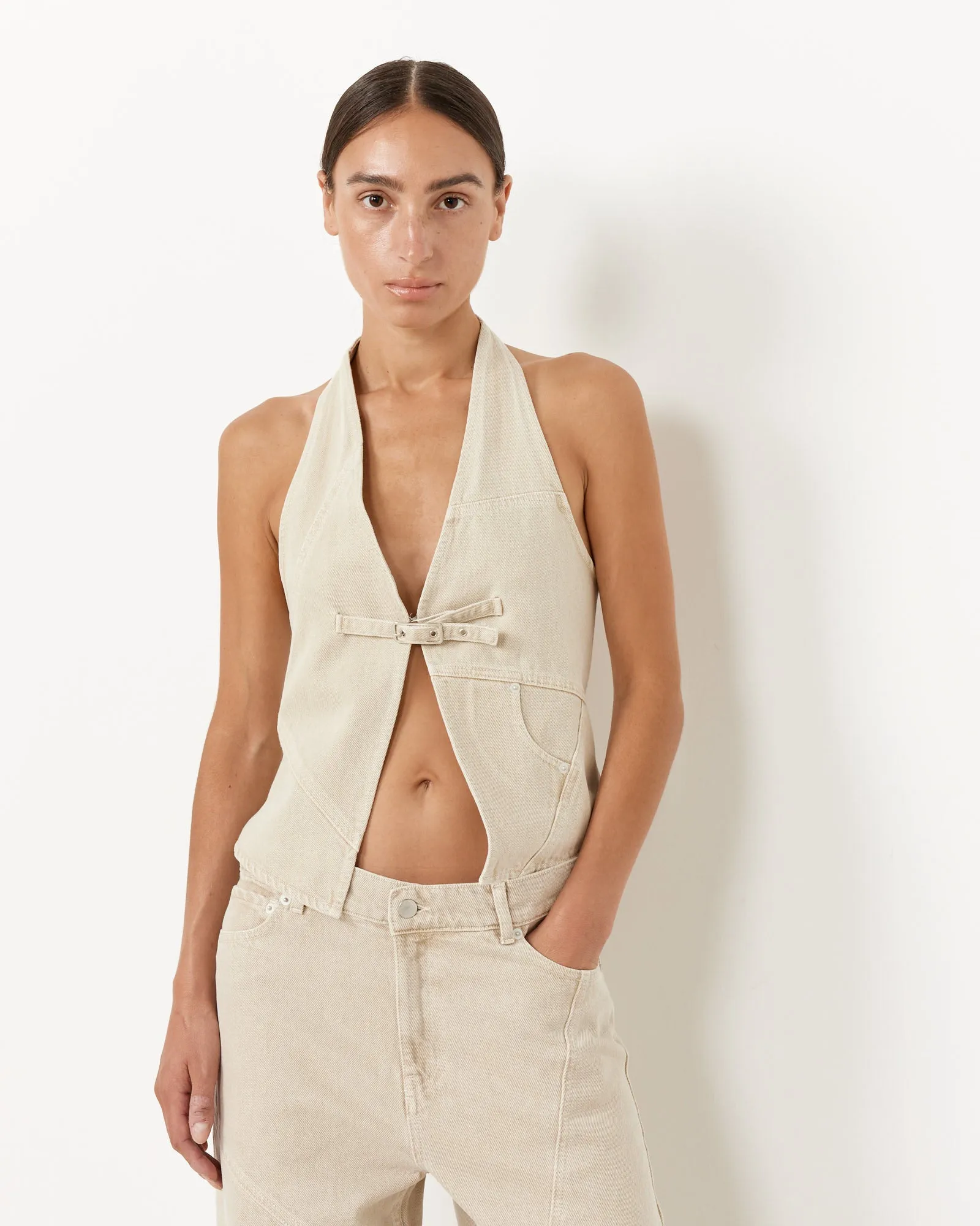 Beverly Vest in Wood Ash