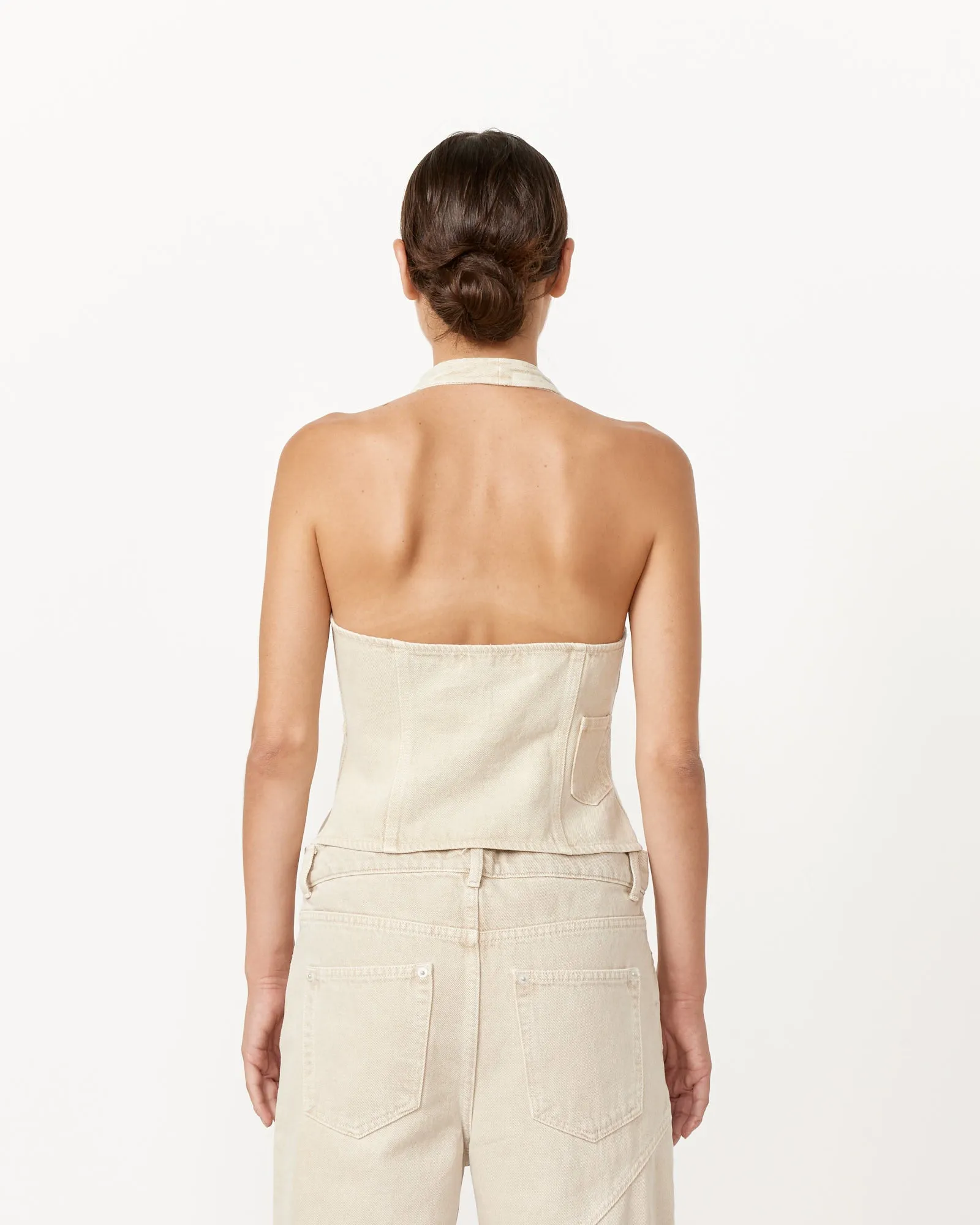 Beverly Vest in Wood Ash