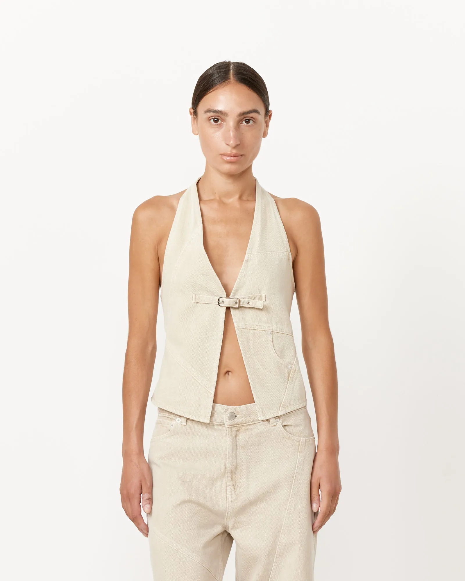 Beverly Vest in Wood Ash