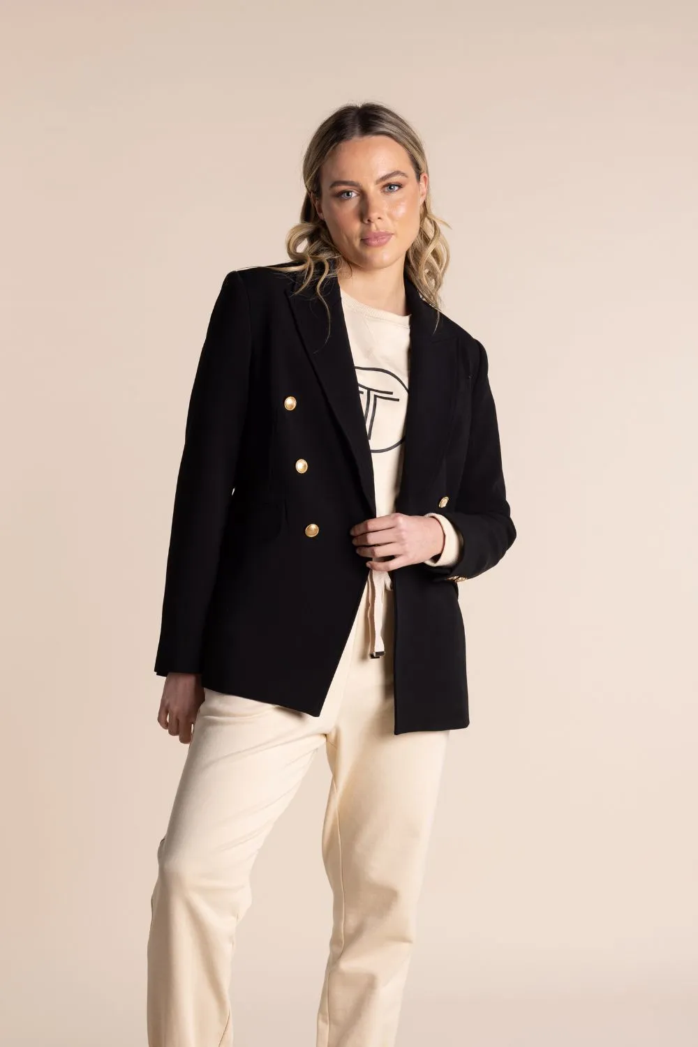 Blazer with Gold Buttons | Black