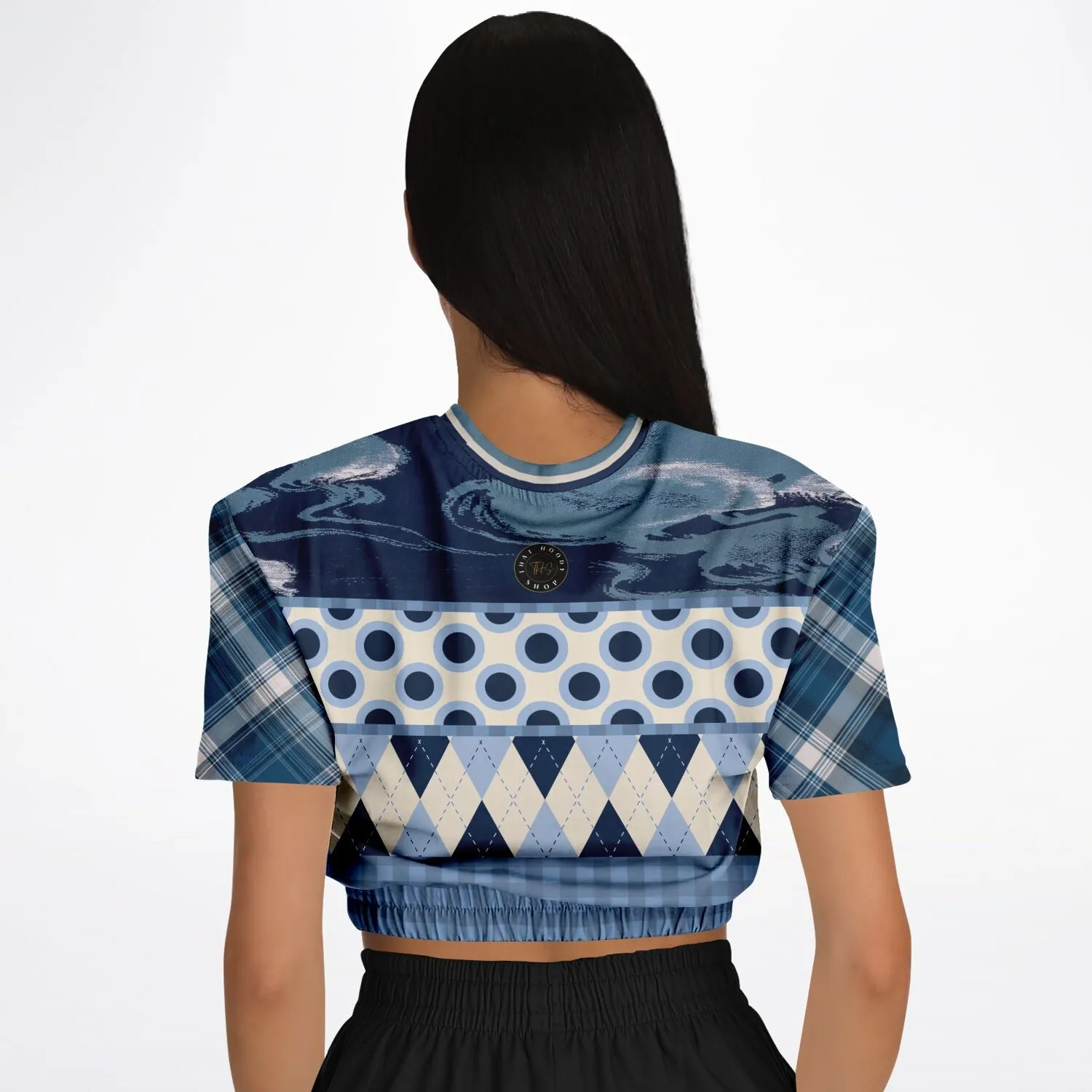 Blueberry Hill Short Sleeve Cropped Eco-Poly Sweater