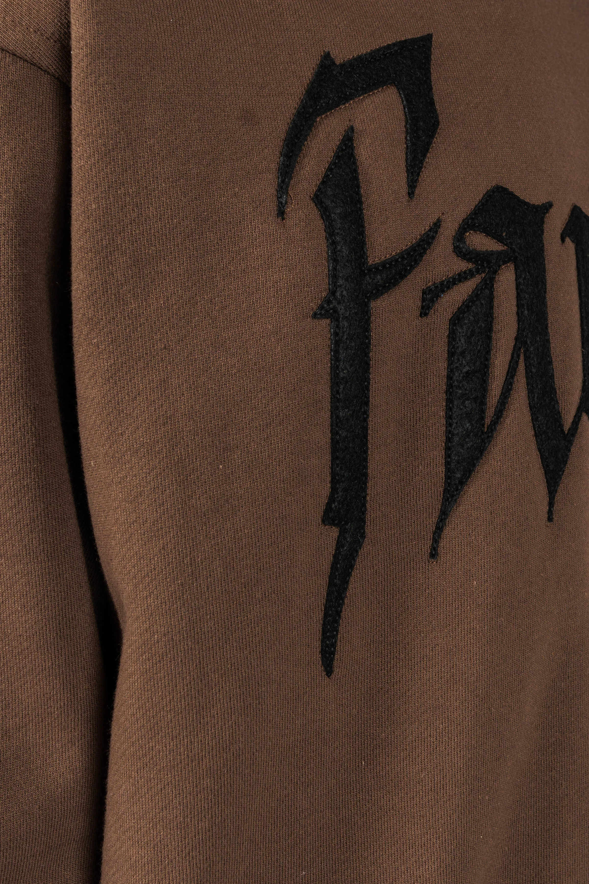 BOLT FLEECE COFFEE BROWN CREWNECK