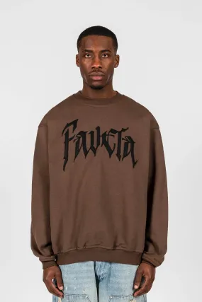 BOLT FLEECE COFFEE BROWN CREWNECK