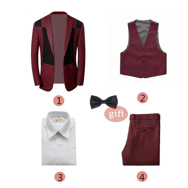 Boys wedding costume blazer Flower Boys Formal Single Breasted suits set