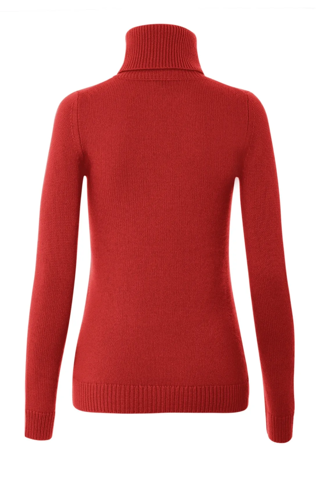 CASHMERE RIBBED FOLDOVER TURTLENECK