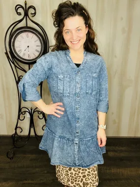 Chambray Button Down Tunic