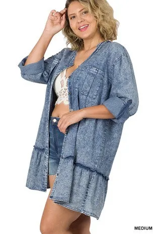 Chambray Button Down Tunic