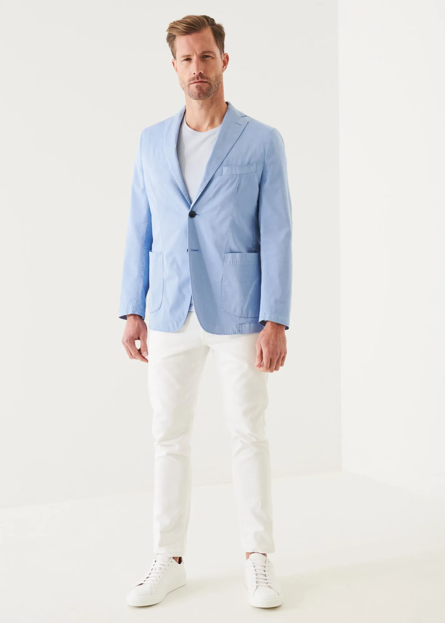 COTTON BLEND GARMENT DYE BLAZER