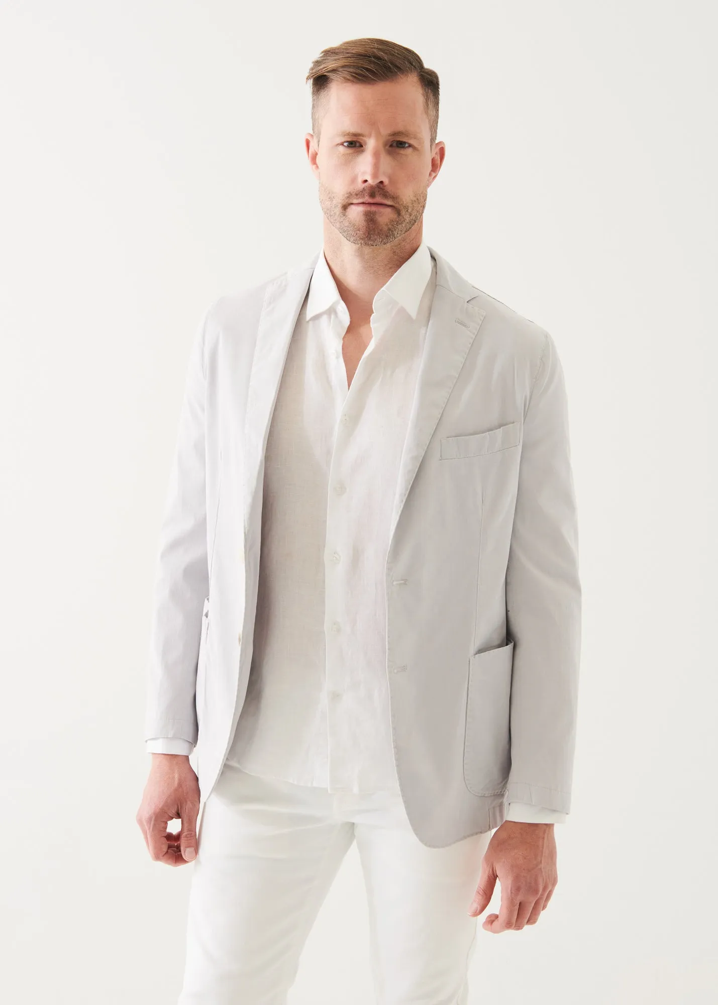 COTTON BLEND GARMENT DYE BLAZER