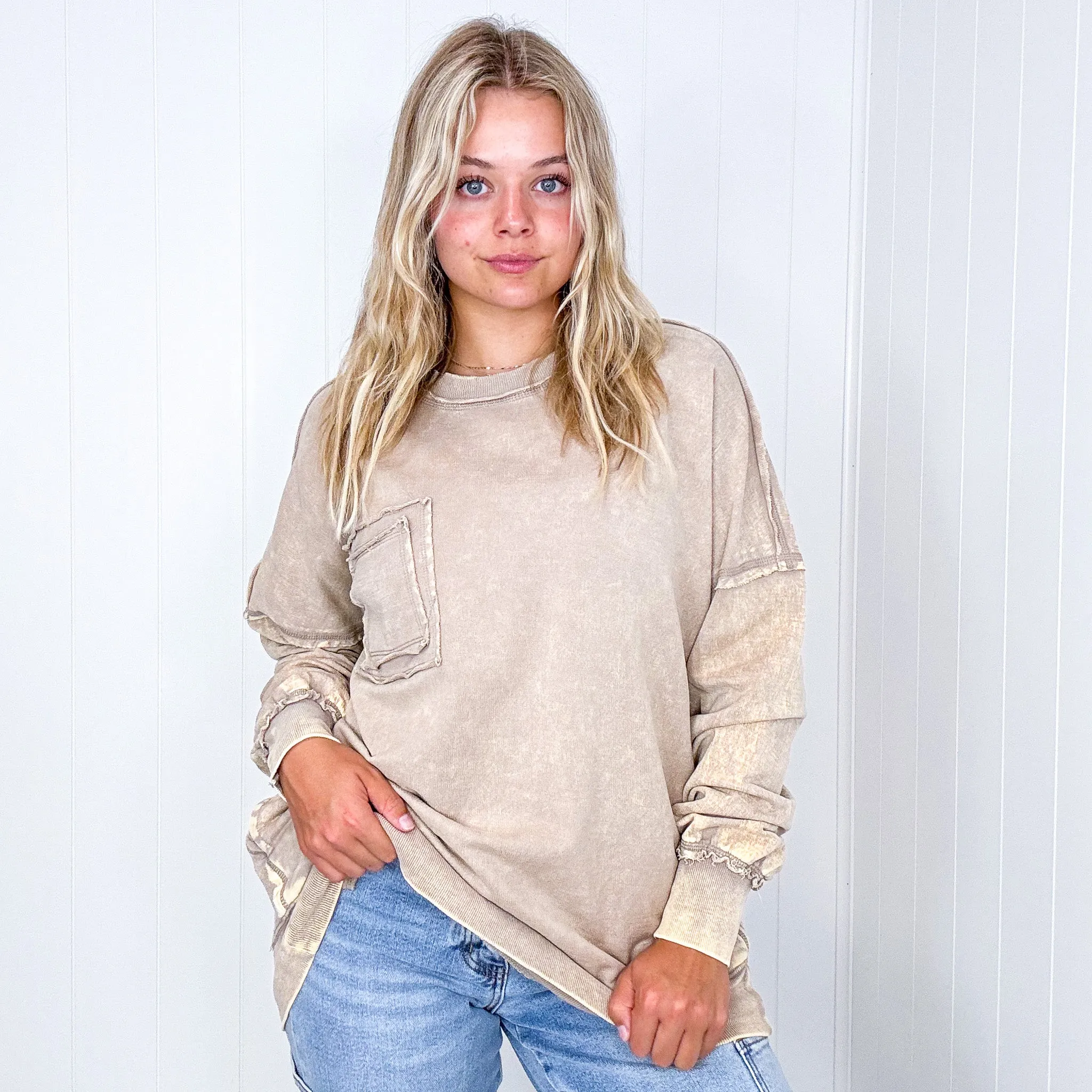 Cozy Nights Mineral Washed Oversized Pullover in 4 Colors