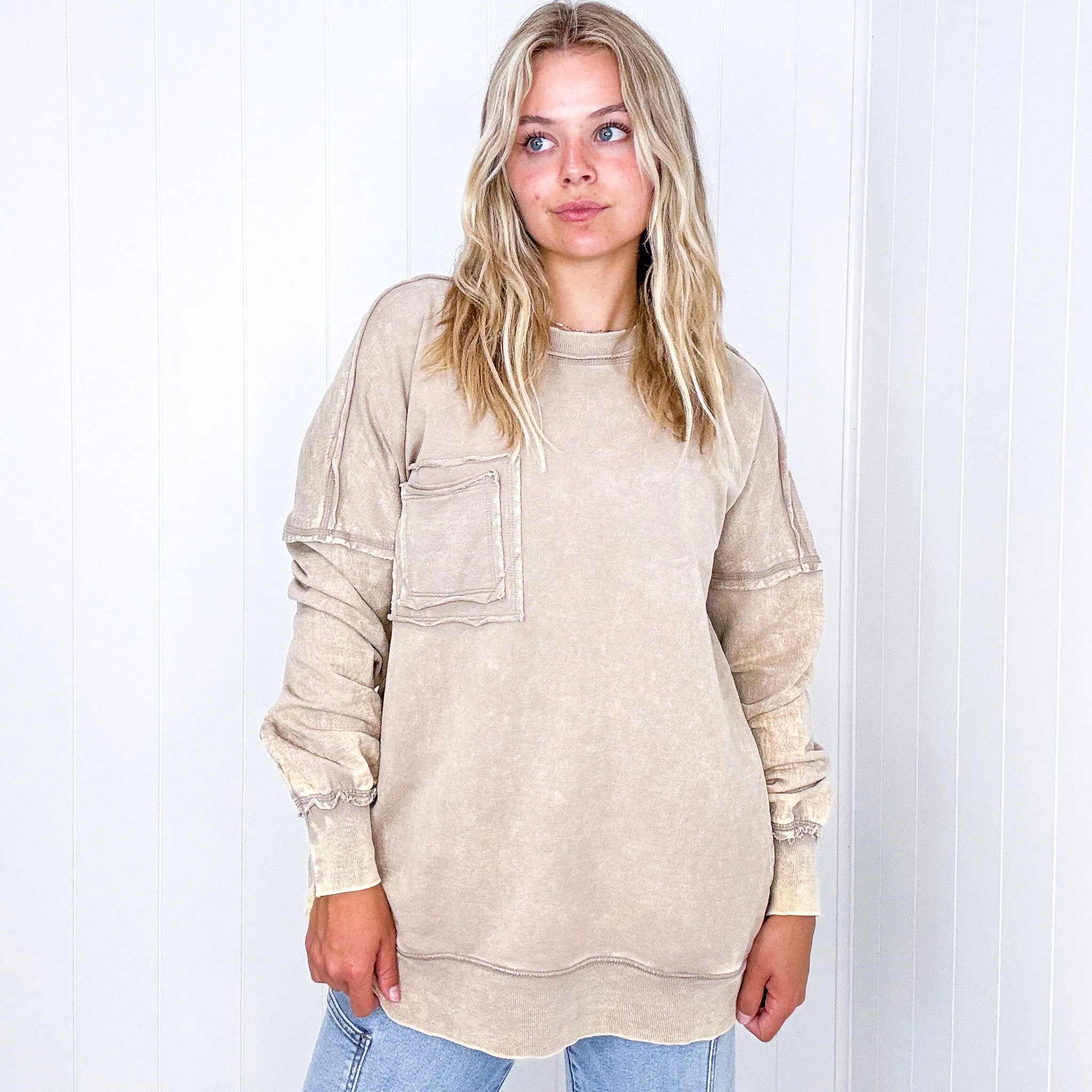 Cozy Nights Mineral Washed Oversized Pullover in 4 Colors