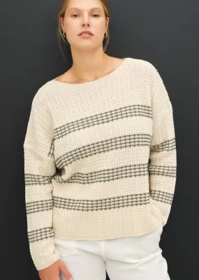 Cream & Spruce Pullover