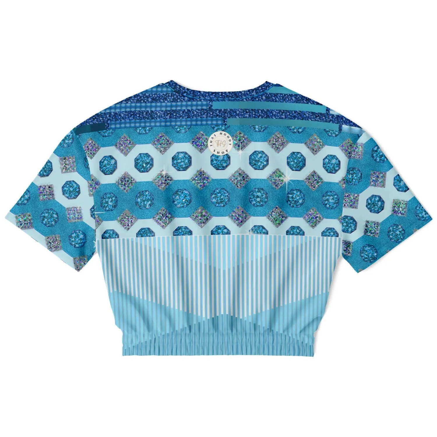 Cte d'Azur Short Sleeve Cropped Eco-Poly Sweater