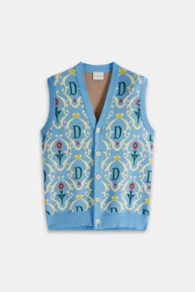 Drôle de Monsieur 'Le Sans Manches Ornements' Vest - Blue