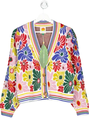 farm rio Multicoloured Sunny Daisies Knit Cardigan UK S