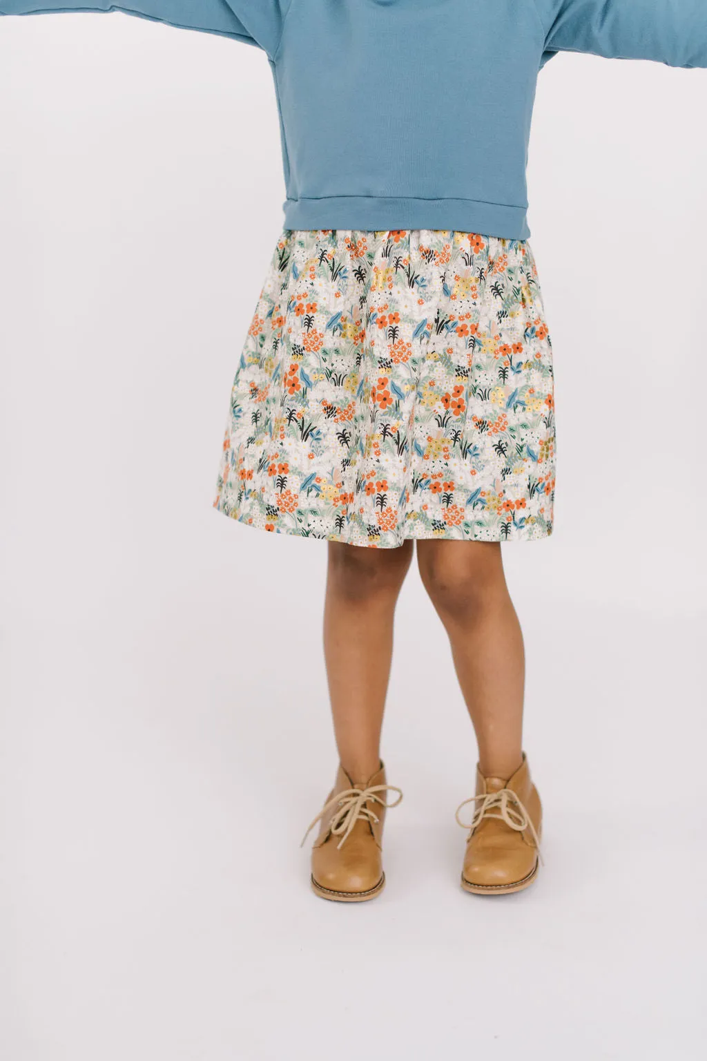 Funnel Sweatshirt Dress in Tide Meadow