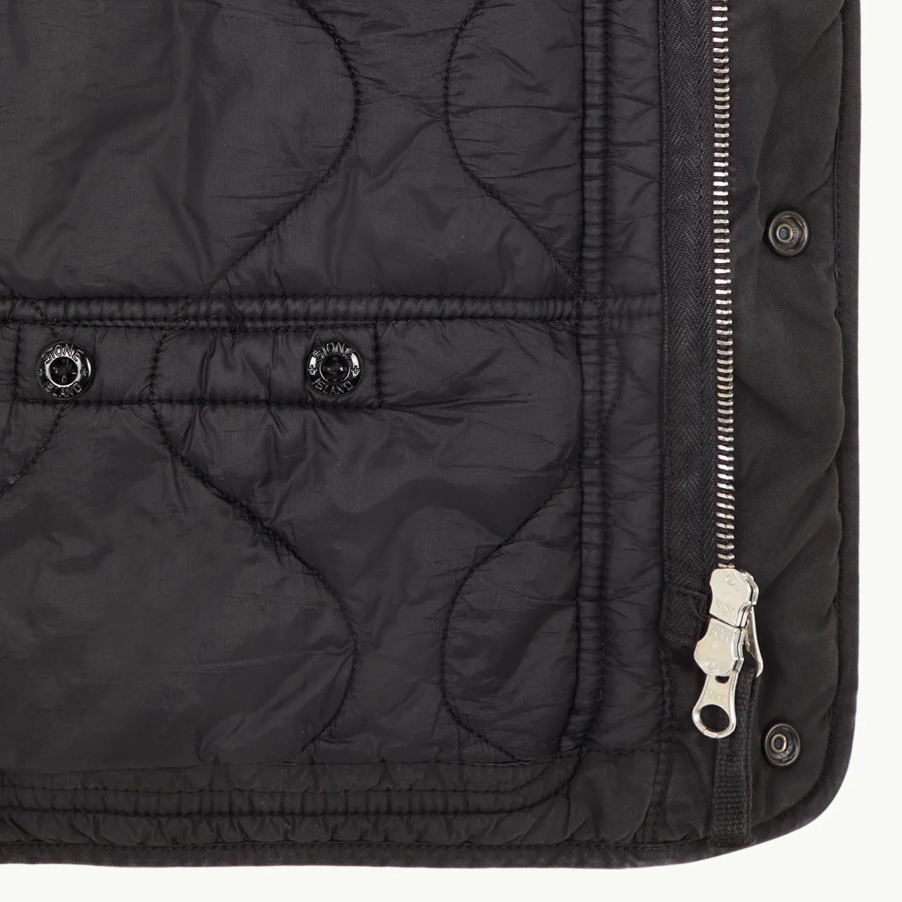 GILET QUILTED DOUBLE POCKET BLACK 2979