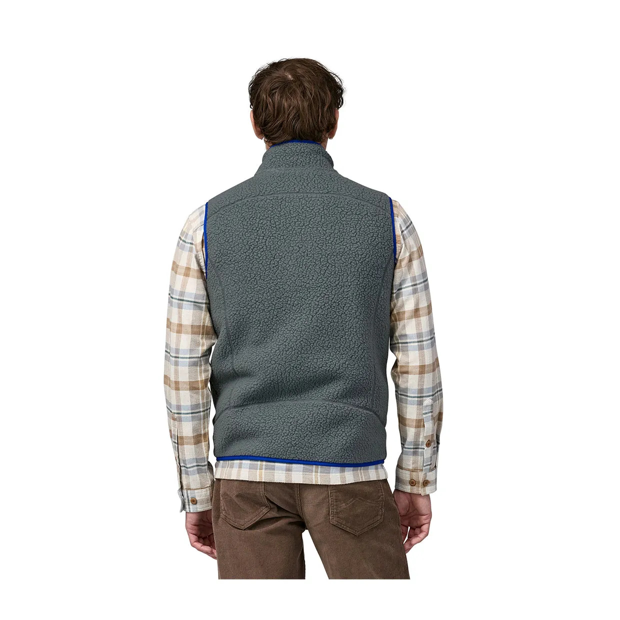 Gilet Uomo Patagonia Retro Pile Fleece Vest Grigio / Blu