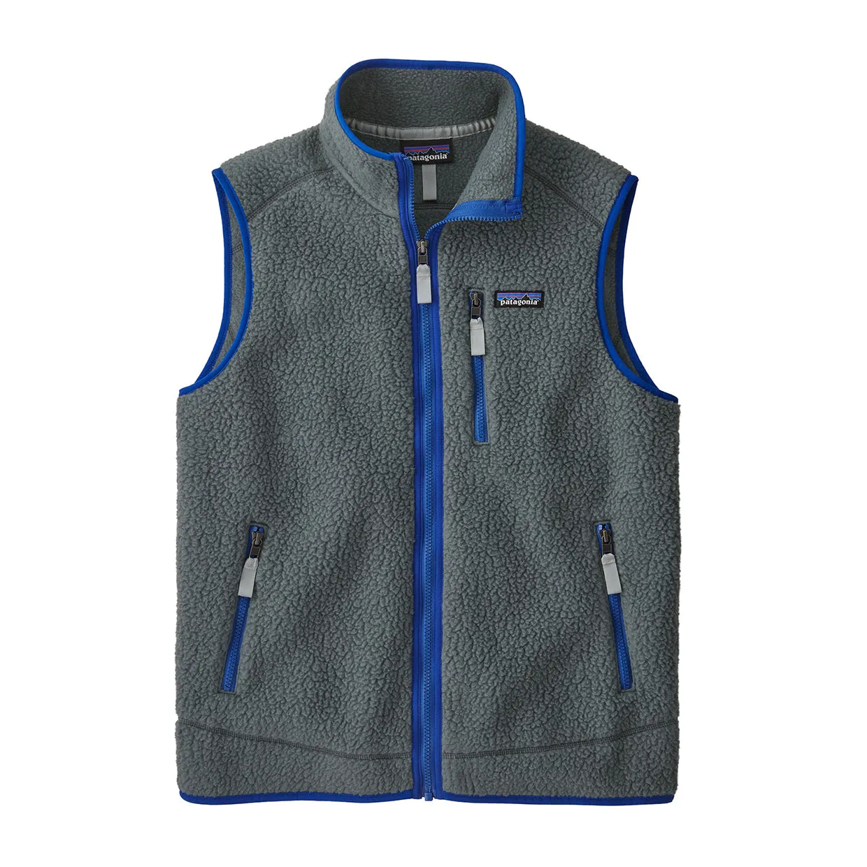 Gilet Uomo Patagonia Retro Pile Fleece Vest Grigio / Blu