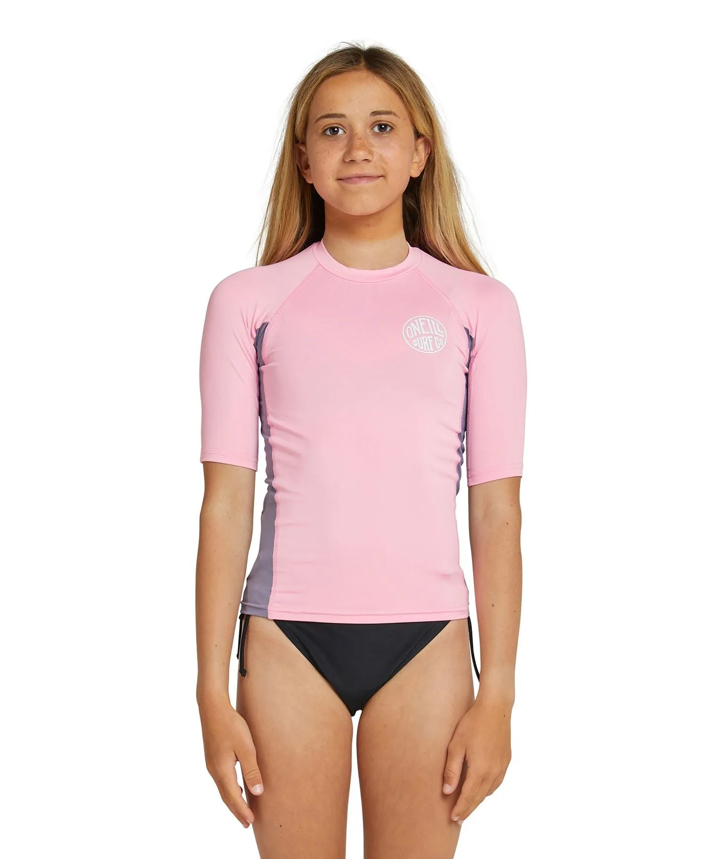 Girl's Classic UV Short Sleeve Rash Vest - Pink