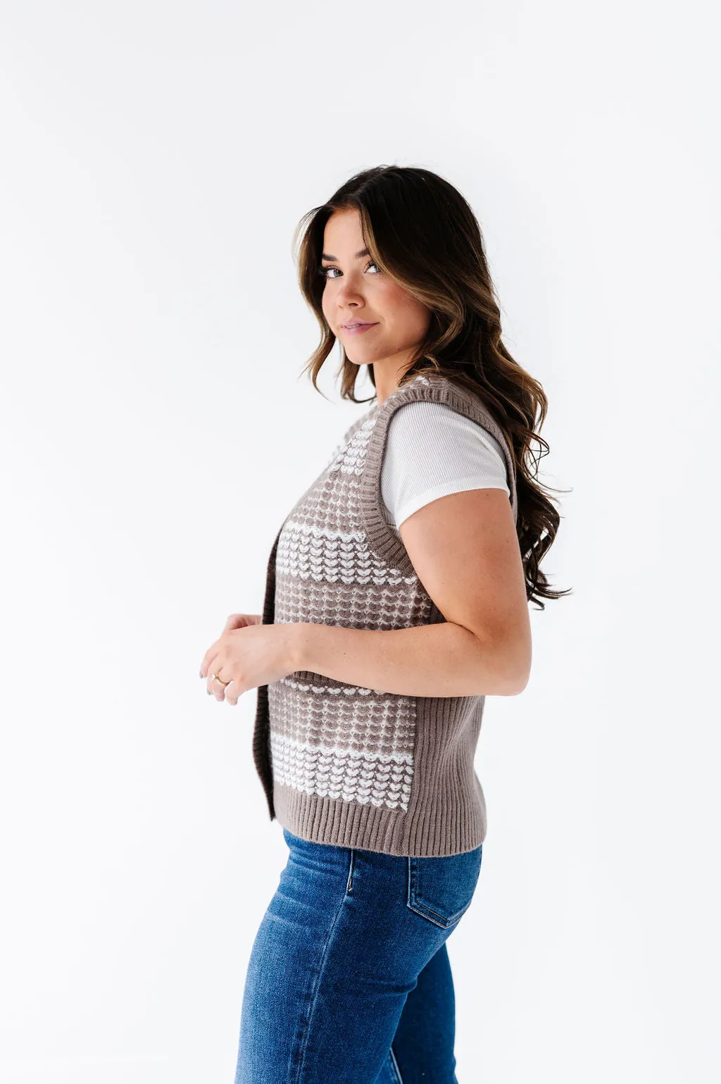 Gwyneth Textured Sweater Vest