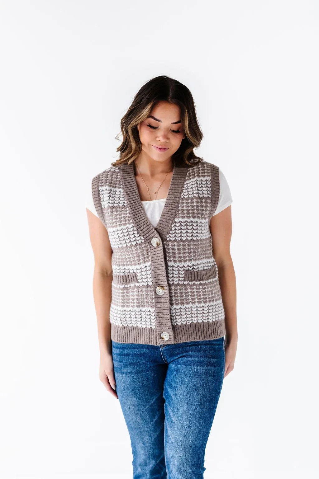 Gwyneth Textured Sweater Vest