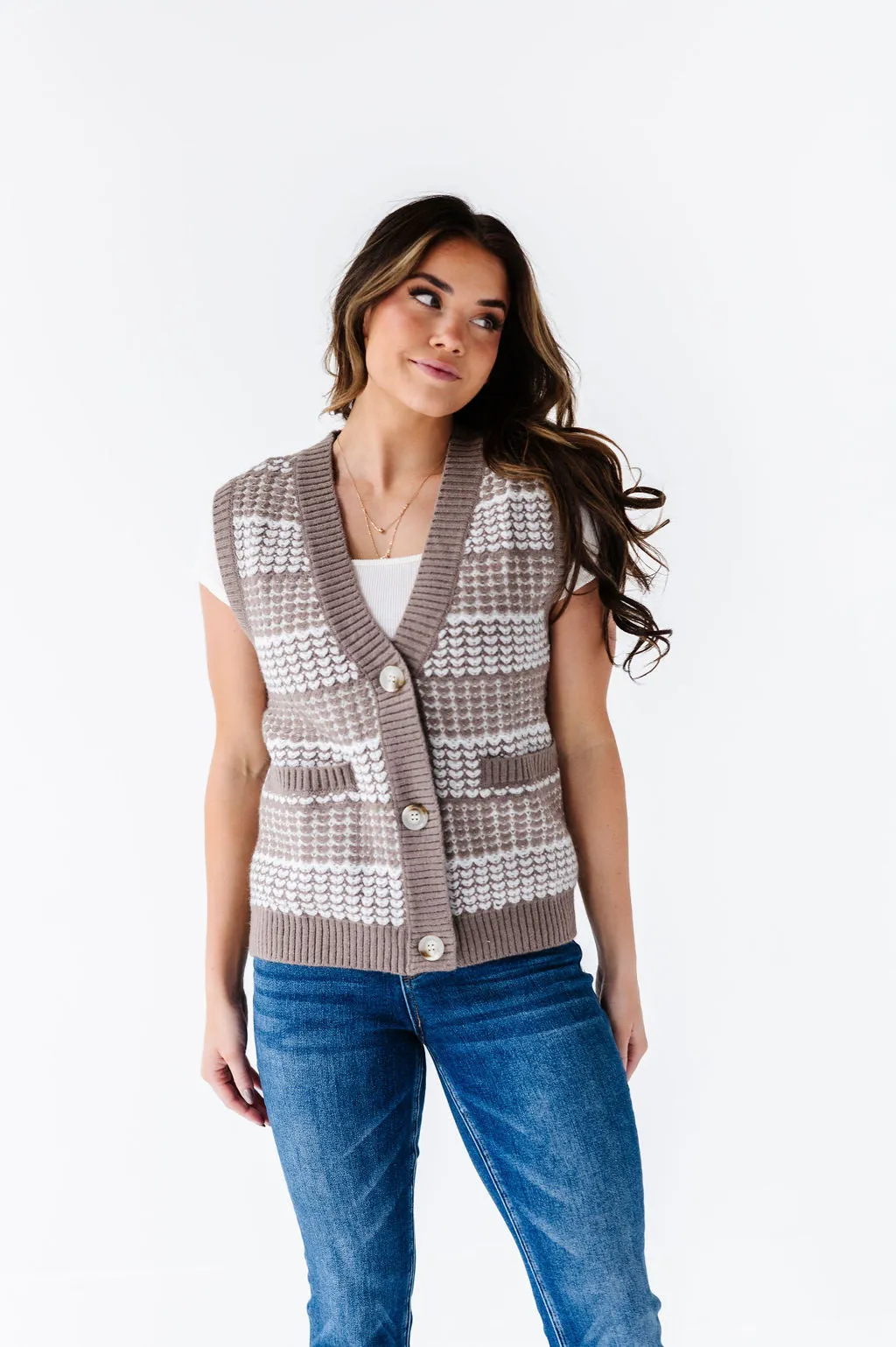 Gwyneth Textured Sweater Vest