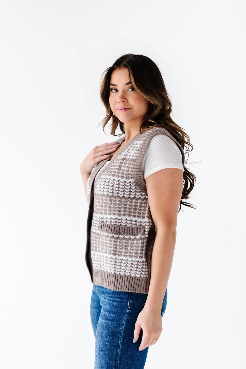 Gwyneth Textured Sweater Vest