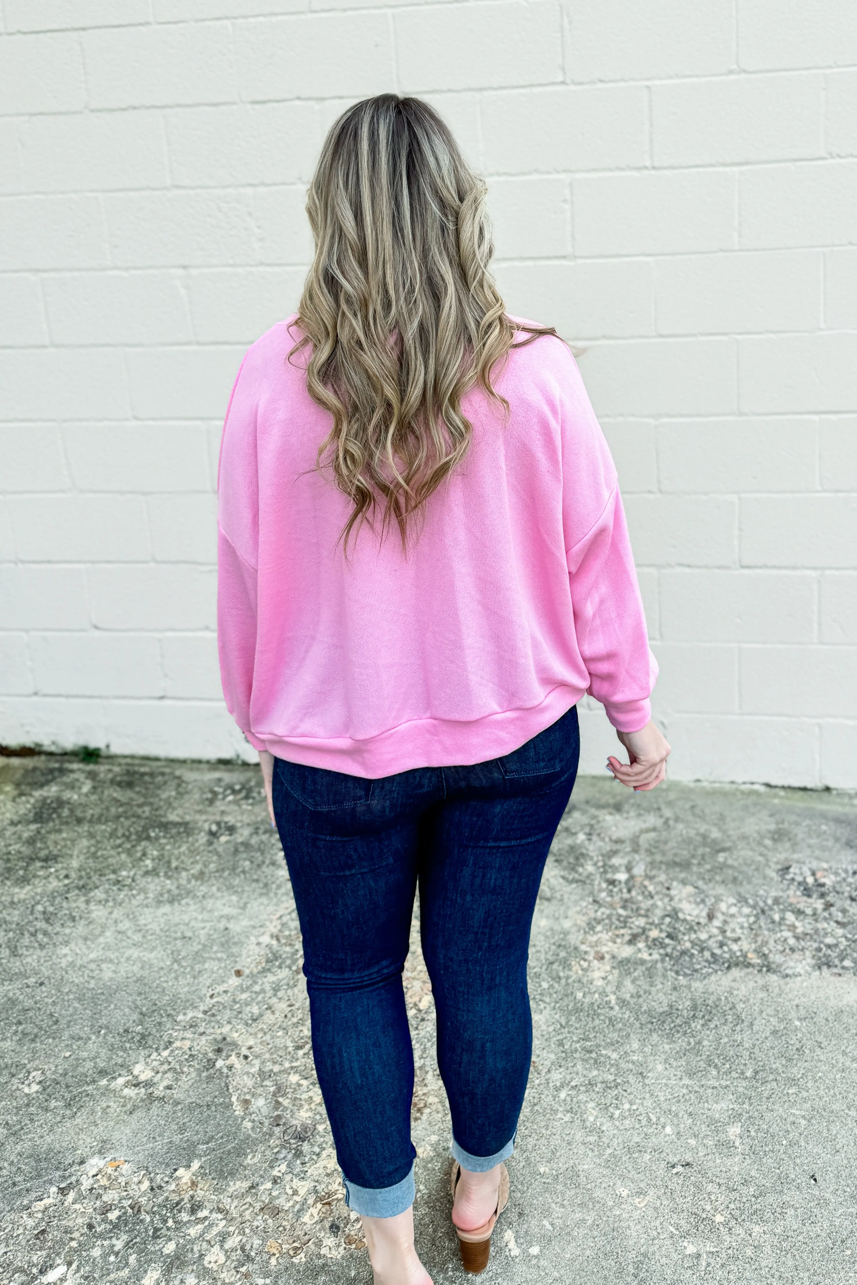 Heart Eyes For You Pullover, Pink