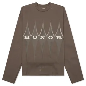 Holiday Honor the Gift Raw Edge Pullover - Grey