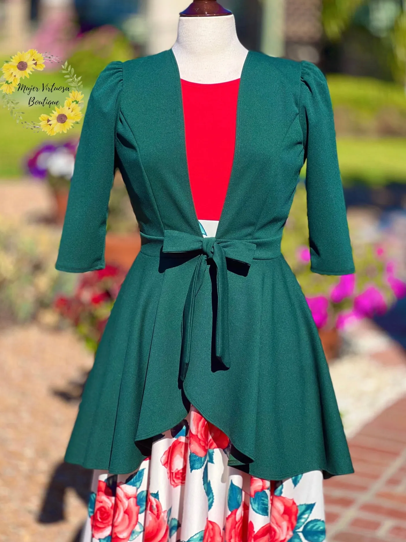 Hunter Green Long Blazer