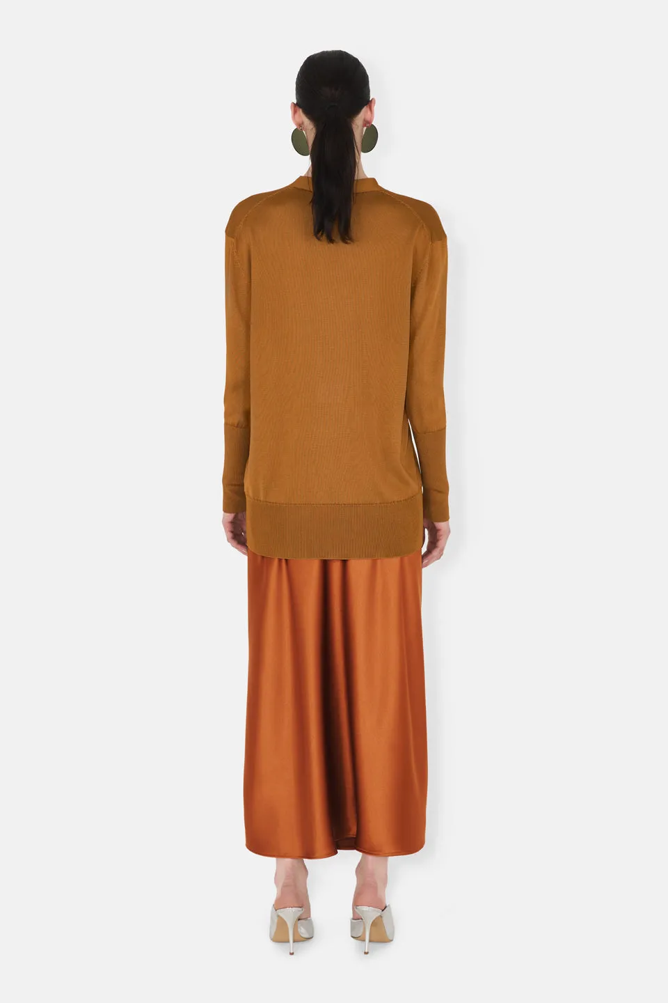 IDA OVERSIZED CARDIGAN - BRONZE