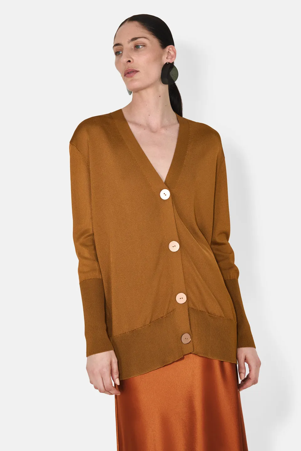 IDA OVERSIZED CARDIGAN - BRONZE