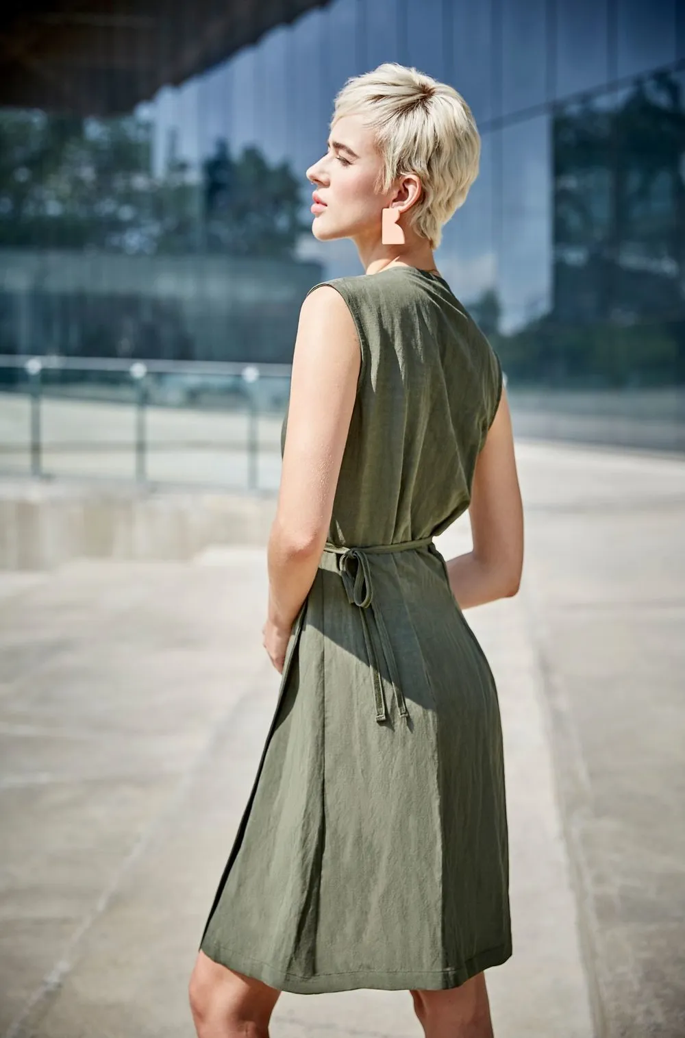 Ilana Wrap Tunic in Olive