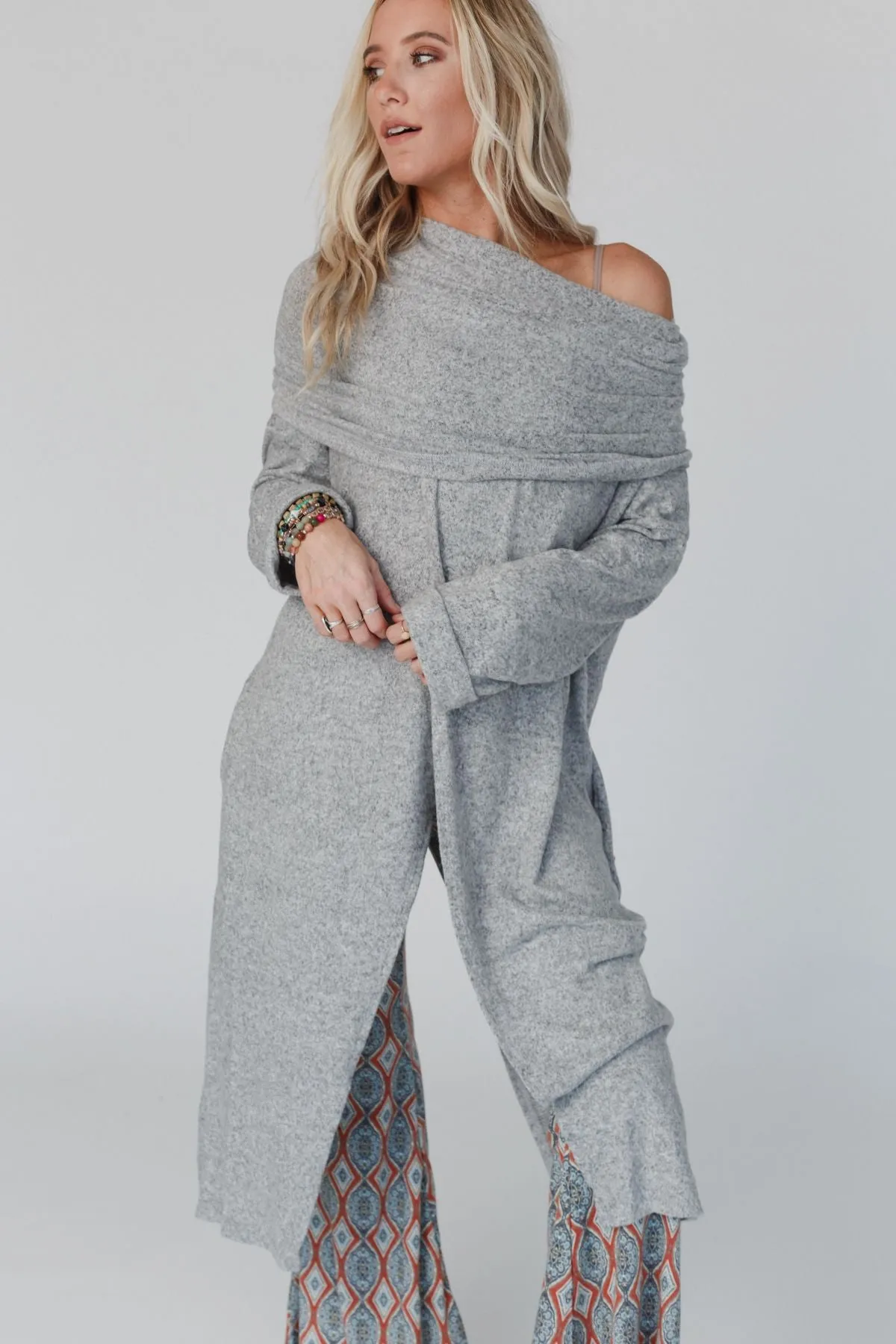 In Your Dreams Maxi Cardigan - Heather Gray