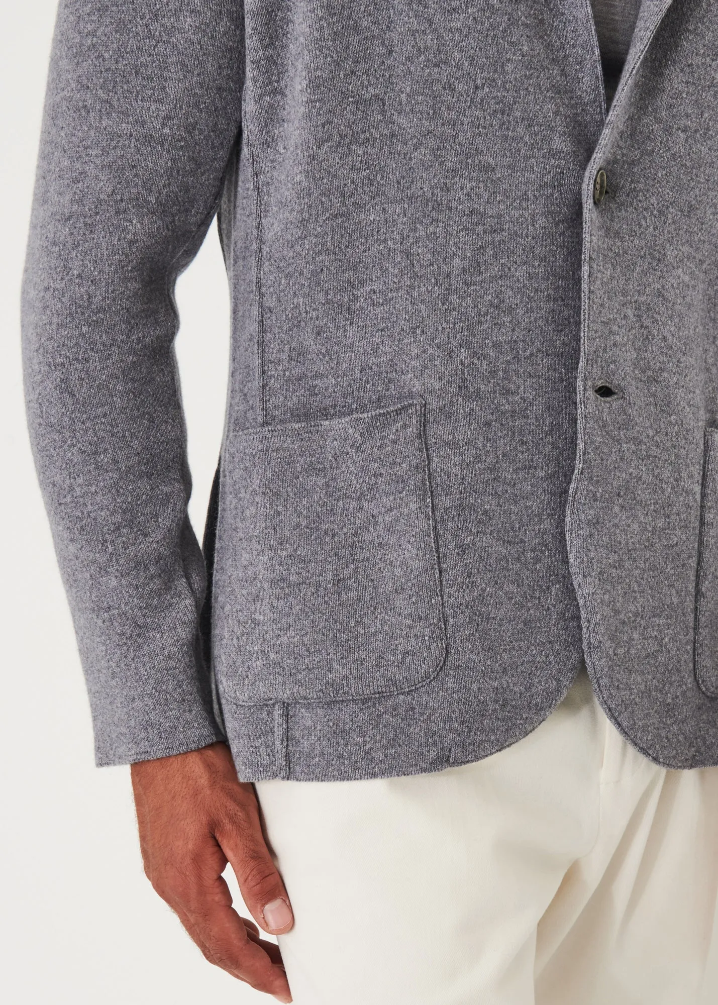 ITALIAN CASHMERE TWO-BUTTON BLAZER