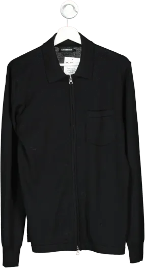 J.Lindenberg Black Nyle Merino Zip Cardigan UK M