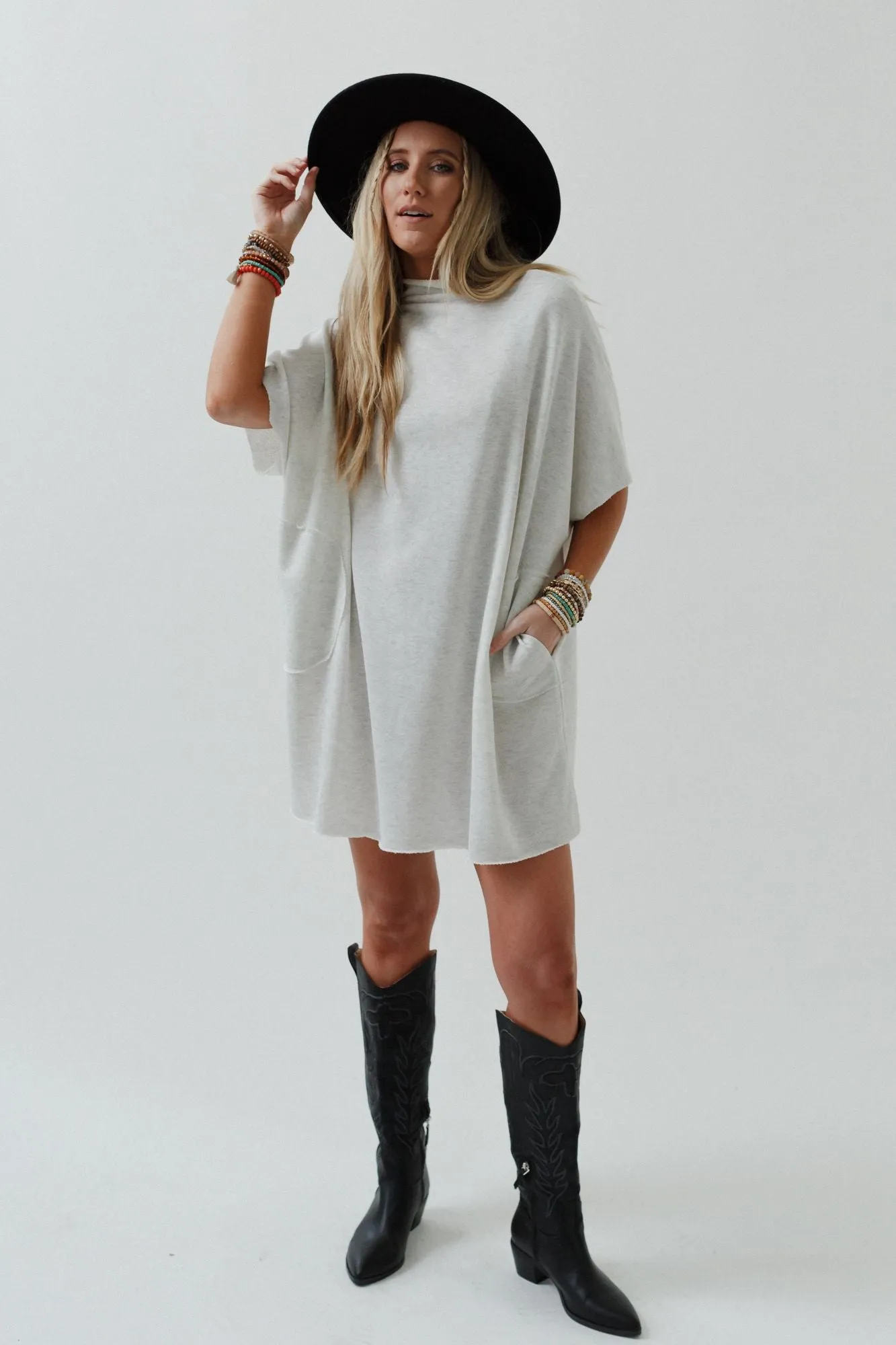 Laid Back Luxe Dress - Light Heather Gray