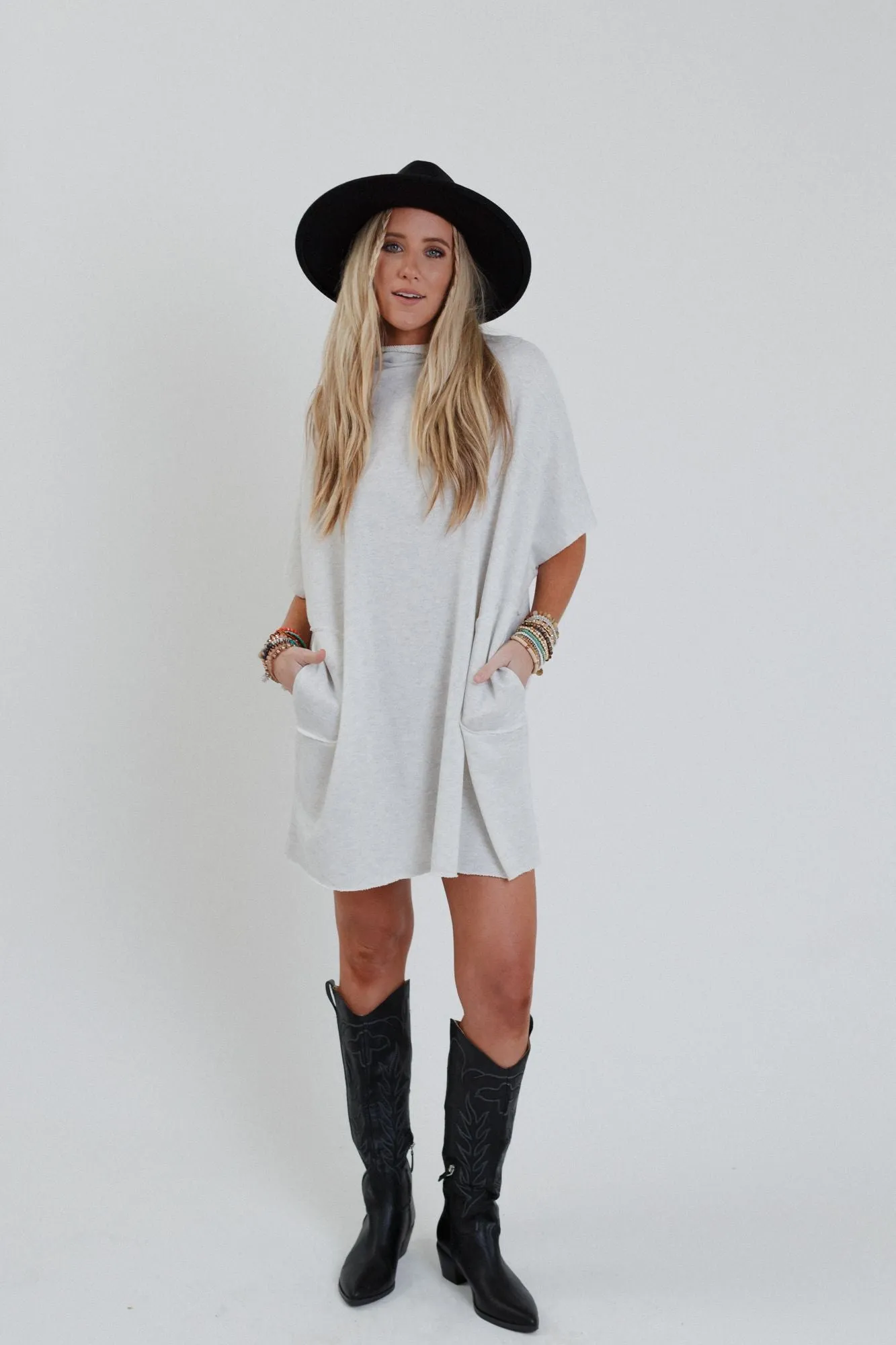 Laid Back Luxe Dress - Light Heather Gray