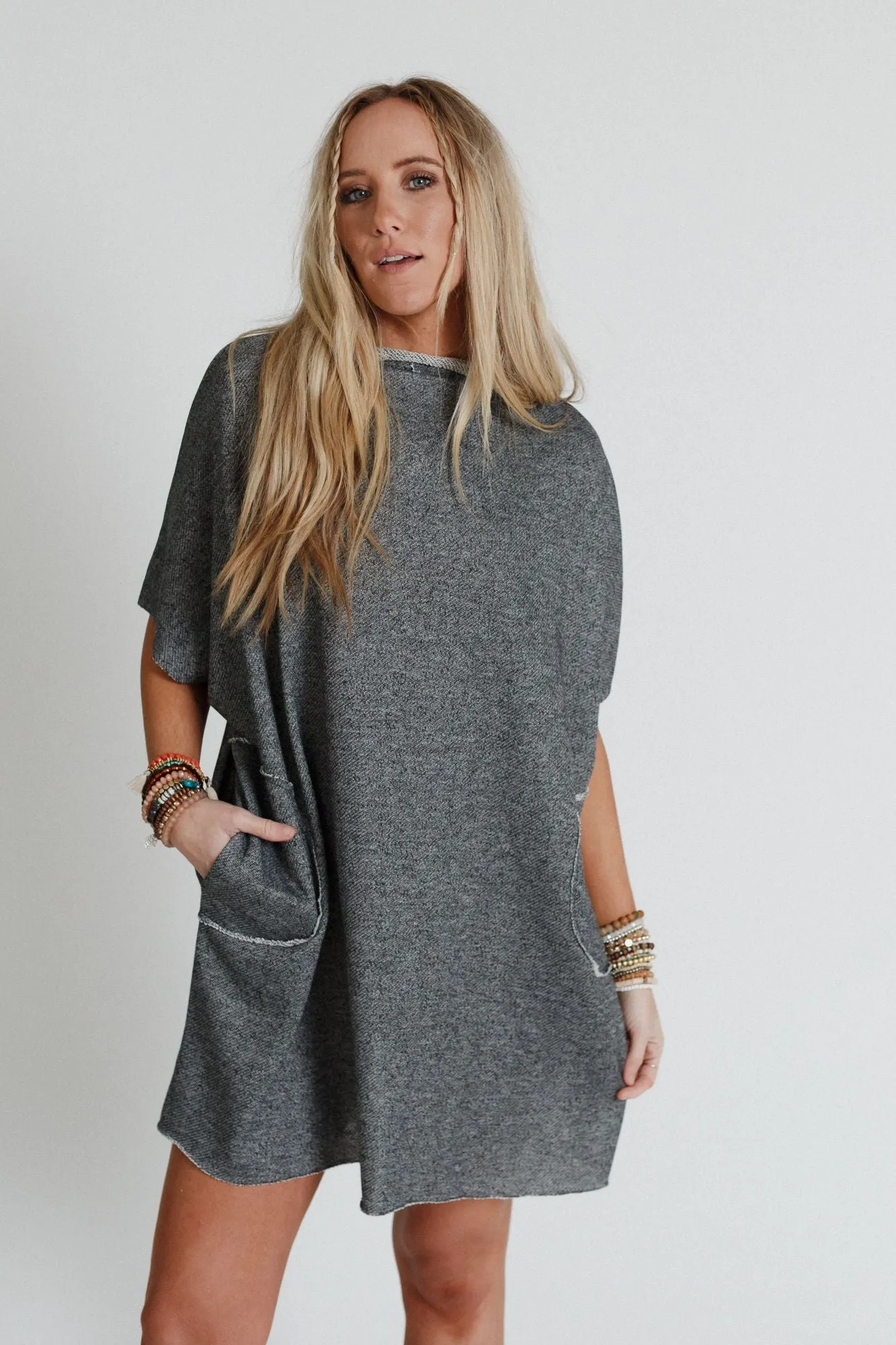 Laid Back Luxe Dress - Two Tone Black