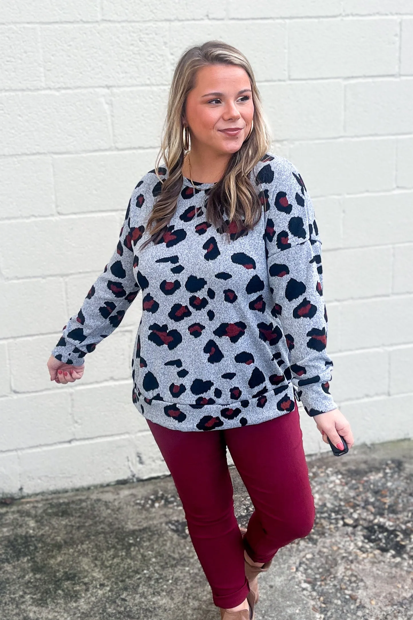 Leopard Girl Pullover Top